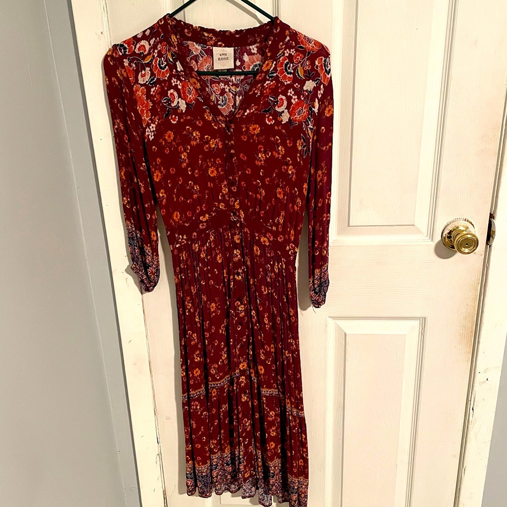 Fun, flowery boho dress.  Perfect for spring or fall.